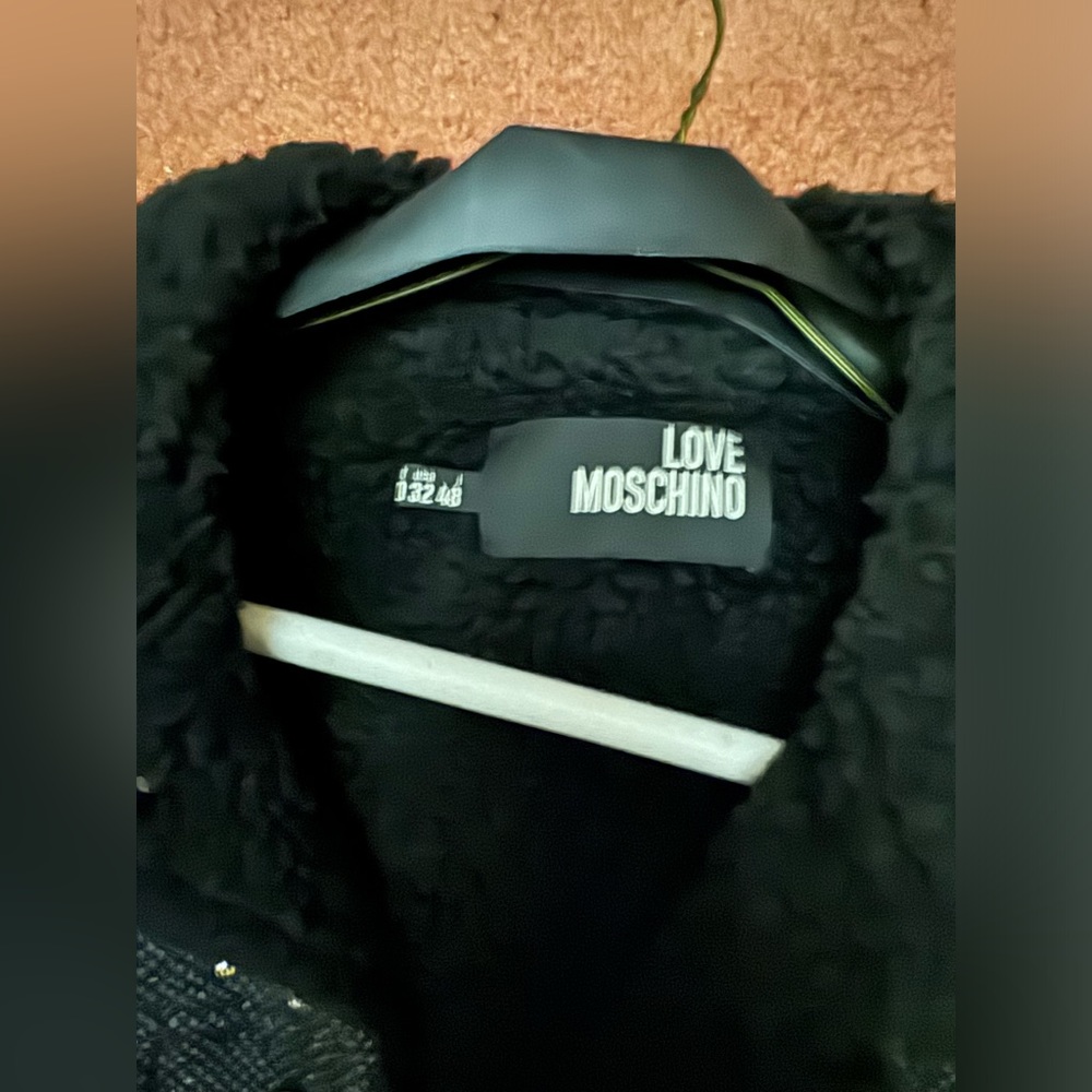 Moschino studded bomber with Sherpa lining!